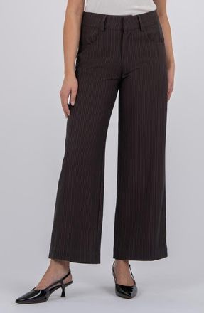 Kut from the Kloth High Rise Crop Wide Leg Pants in Chocolate at Nordstrom, Size 12