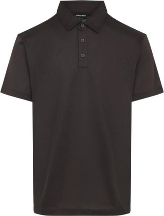 Giorgio Armani Brown Classic Collar Polo