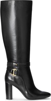 Ralph Lauren MAKENNA BURNISHED LEATHER RIDING BOOT