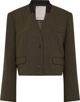 Moss Copenhagen Cabrie Jas - Dames - Jassen - Groen - Maat: L Leer
