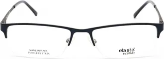 Elasta 3099 Metal Rectangular Eyeglasses - Navy