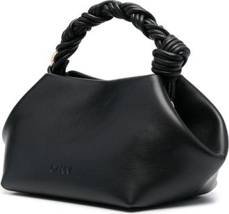 Ganni Womens Handbag Bou Black Leather Handbags Hand Bags