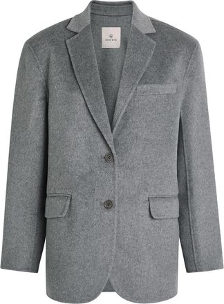 Anine Bing Quinn Wool and Cashmere-blend Blazer - Grey - S (UK8-10 / S)