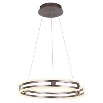 Netlighting Modern LED Hanging Pendant Coffee Warm White 3000K 4830lm Dimmable in Brown
