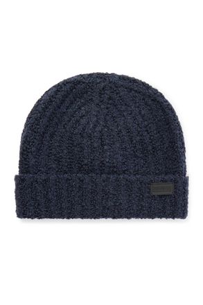 Canali Ribbed Wool and Silk-Blend Beanie