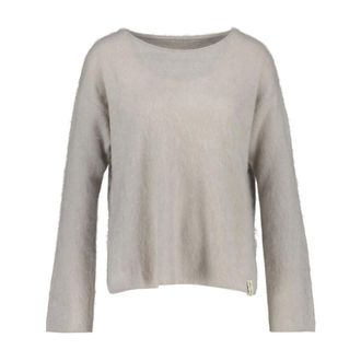 Henry Christ Truien & Vesten, Dames, Beige, M, Kasjmier, Gebreid kledingstuk met ronde hals