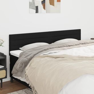 vidaXL Cabeceros 2 Unidades De Tela Negro 80x5x78/88 Cm Vidaxl