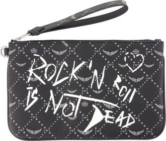 Zadig&Voltaire Z Monogram Arty Tag Pouch - Dames - Clutches - Zwart - ONE Size - Tassen