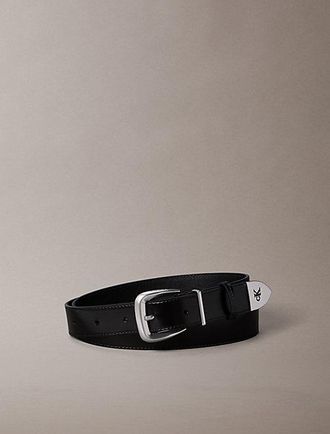 Calvin Klein Cintur&oacute;n De Piel Con Herrajes C&oacute;nicos
