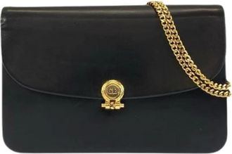 Dior Pre-owned Shoulder Bags, female, Black, Size: ONE SIZE Pre-owned Leather Chain Shoulder Bag