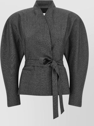 Andamane belted single breasted blazer