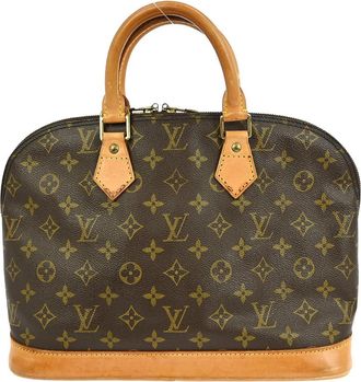 Louis Vuitton Alma Handbag Monogram Canvas Brown Canvas Handbag (Pre-Owned)
