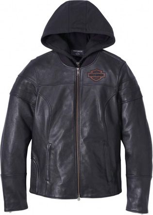 Harley-Davidson Womens Miss Enthusiast 2.0 3-In-1 Leather Jacket In Black
