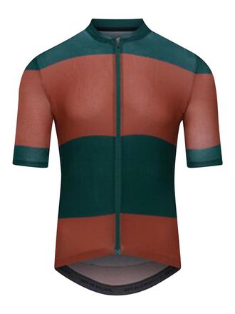 Cafe du Cycliste Green/Orange Ultralight Cycling Jersey