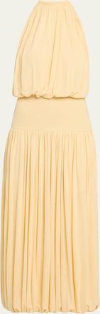 Toteme Soft Gathered Halter Midi Bubble Dress