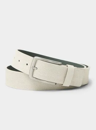 BOSS Mens Pale suede belt
