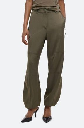 Helmut Lang Fluid Satin Flight Pants in Olive - F0X at Nordstrom Rack, Size 8