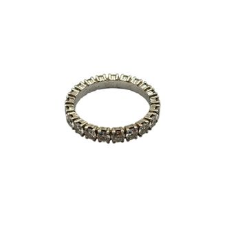 Cartier Silver Platinum 950 Band Ring (Pre-Owned)