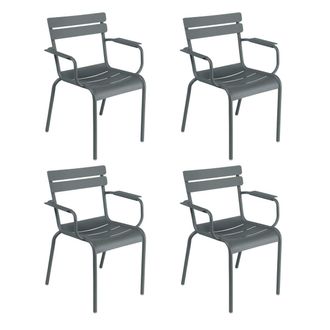 Fermob Luxembourg Sessel, gewittergrau (4er-Set)