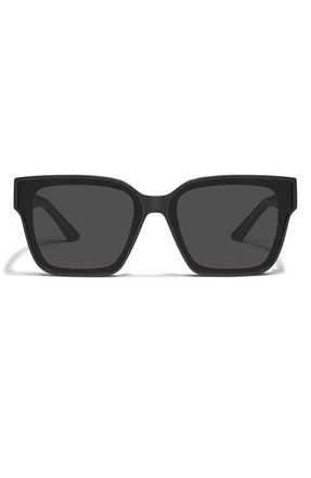 Quay Drive In 66mm Square Sunglasses in Black/black at Nordstrom