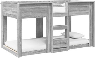 vidaXL Cama Litera Para Ni&ntilde;os Sonoma Gris 100 X 200 Cm Vidaxl