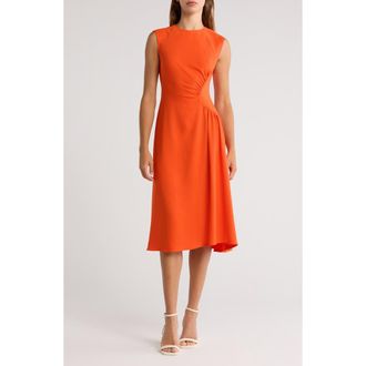 Reiss Stacey Sleeveless Midi Dress in Orange at Nordstrom Rack, Size 10 Us / 14 Uk