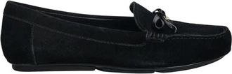 Michael Kors Juliette Suede Loafer - Dames - Loafers - Zwart - 37 EU - Su&egrave;de - Schoenen
