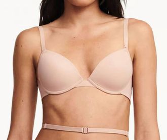 Chantelle Open Back Multi-Way Plunge T-Shirt Bra In Nude Blush