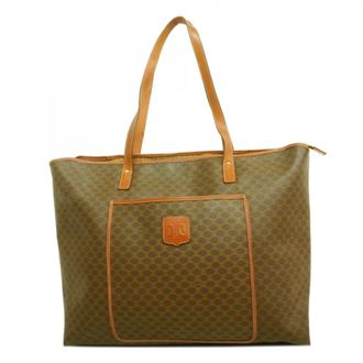 Celine Brown Pvc Tote Bag (Pre-Owned)