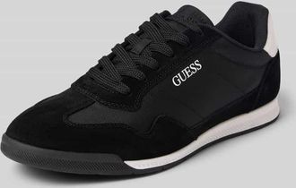 Guess Sneaker aus Leder-Textil-Mix Modell DREAN in Black, Gr&ouml;&szlig;e 40