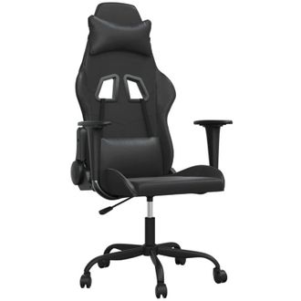 vidaXL Silla Gaming Cuero Sint&eacute;tico Negro Vidaxl