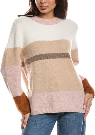 Fort&eacute; Cashmere Lofty Colorblock Alpaca-Blend Sweater