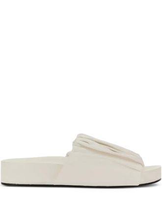 Jil Sander ruched-detail sandals - women - Polyvinyl Nitrate (PVN)/Polyvinyl Nitrate (PVN)/Polyvinyl Nitrate (PVN) - 38 - Neutrals
