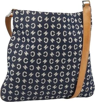 Celine Pre-owned Canvas Shoulder Bag - Dames - Vintage Schoudertas - Blauw - ONE Size - Leer - Vintage