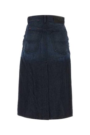 Diesel Dark-Wash Denim Skirt - Navy