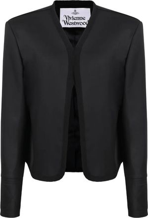 Vivienne Westwood virgin wool cropped jacket - men - Virgin Wool - 46 - Black