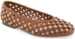 Rebecca Minkoff Delta Studded Flat in Whiskey at Nordstrom Rack, Size 7.5