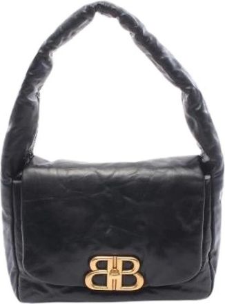 Balenciaga Pre-owned Monaco Leren Schoudertas - Dames - Vintage Schoudertas - Zwart - ONE Size - Leer - Vintage