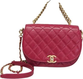 Chanel Pre-owned Matelasse Handtas - Dames - Vintage Handtas - Roze - ONE Size - Leer - Vintage