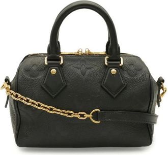 Louis Vuitton Pre-owned Speedy Bandouliere Monogram Empreinte Handbag - Dames - Vintage Handtas - Zwart - ONE Size - Leer - Vintage