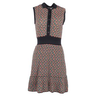 Missoni Patterned Buttoned Mini Dress in Multicolor Cotton