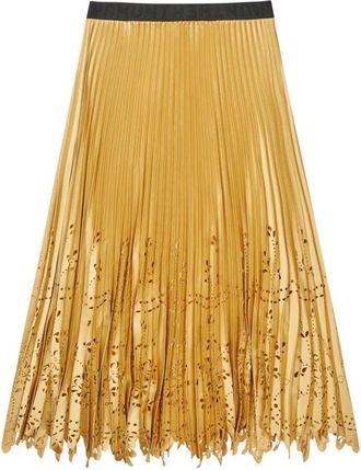 Munthe OMI Skirt - Dames - Midirokken - Geel - S - Polyester - Rokken