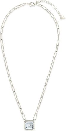 Sterling Forever Camille Bezel CZ Statement Necklace