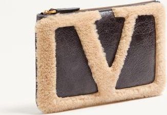 Valentino Garavani Pochette Valentino Garavani Viva Superstar In Montone Donna MARRONE/BEIGE UNI