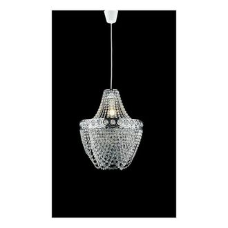 Netlighting BOLERO Pendant Ceiling Light Chrome Acrylic 40x49cm in Grey | Size: 40x49 cm