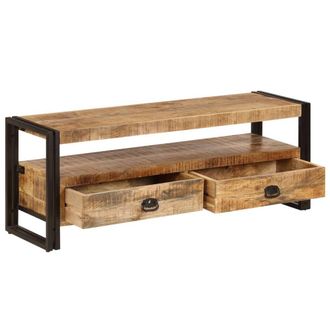 Berkfield Home TV Cabinet 120x35x45 cm Solid Mango Wood in Brown | Size: 120 x 35 x 45 cm
