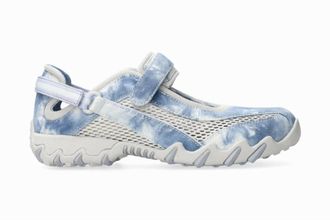 Mephisto Womens Niro Rugged Mary Jane Shoes In Blue Tie-Dye