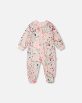 Deux par Deux Organic Cotton Jersey Fruit One-Piece Pyjama in Pink Printed Berries at Nordstrom, Size 6M