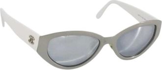 Chanel Pre-owned Accessories, female, White, Size: ONE SIZE Pre-owned Plastic Sunglasses
