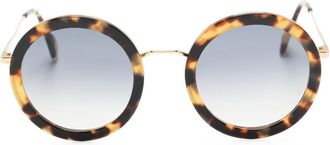 Andy Wolf tortoiseshell-effect round-frame sunglasses - Brown